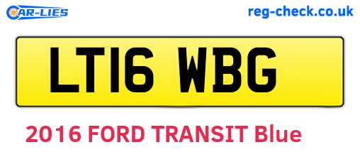 LT16WBG are the vehicle registration plates.