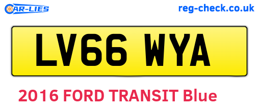 LV66WYA are the vehicle registration plates.