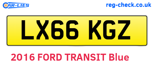 LX66KGZ are the vehicle registration plates.