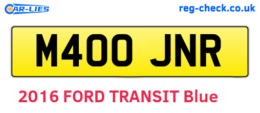 M400JNR are the vehicle registration plates.