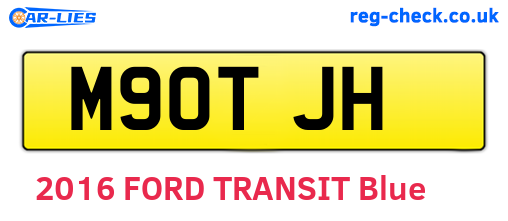 M90TJH are the vehicle registration plates.