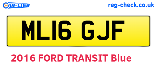 ML16GJF are the vehicle registration plates.