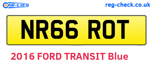 NR66ROT are the vehicle registration plates.