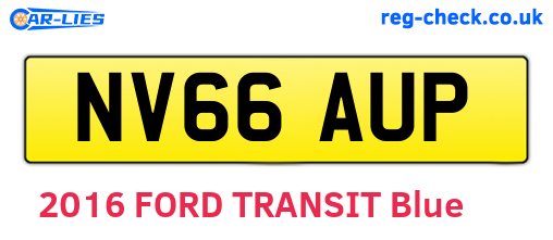 NV66AUP are the vehicle registration plates.