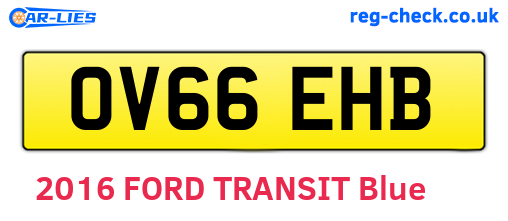 OV66EHB are the vehicle registration plates.