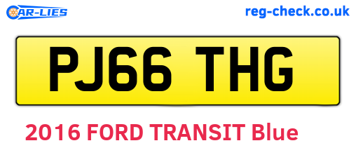 PJ66THG are the vehicle registration plates.