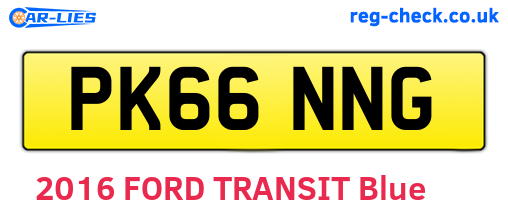 PK66NNG are the vehicle registration plates.