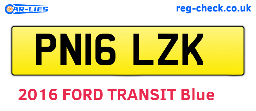 PN16LZK are the vehicle registration plates.