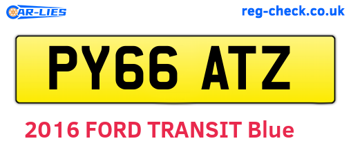 PY66ATZ are the vehicle registration plates.