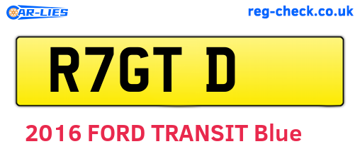 R7GTD are the vehicle registration plates.
