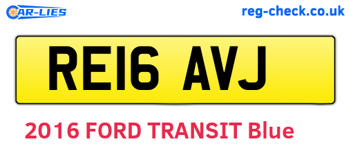 RE16AVJ are the vehicle registration plates.