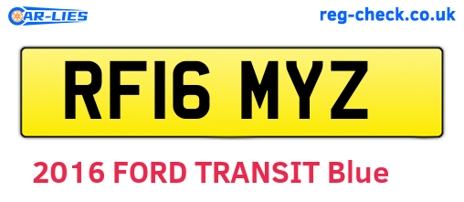 RF16MYZ are the vehicle registration plates.