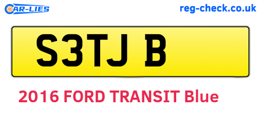 S3TJB are the vehicle registration plates.