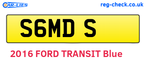 S6MDS are the vehicle registration plates.