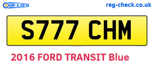 S777CHM are the vehicle registration plates.