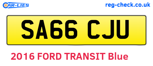 SA66CJU are the vehicle registration plates.