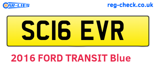 SC16EVR are the vehicle registration plates.