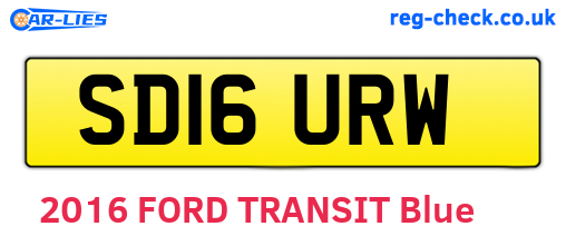 SD16URW are the vehicle registration plates.