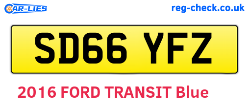 SD66YFZ are the vehicle registration plates.
