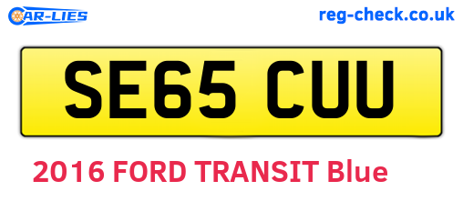 SE65CUU are the vehicle registration plates.