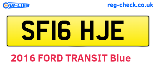 SF16HJE are the vehicle registration plates.