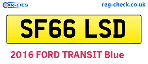 SF66LSD are the vehicle registration plates.