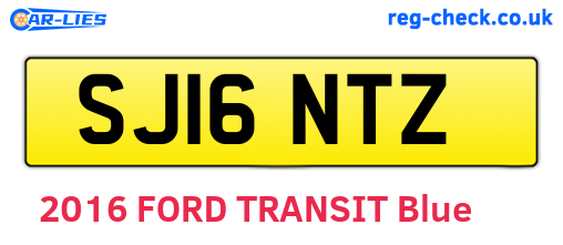SJ16NTZ are the vehicle registration plates.