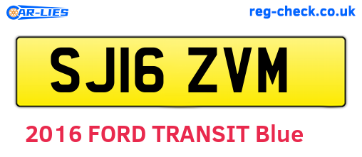 SJ16ZVM are the vehicle registration plates.