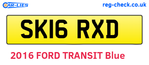SK16RXD are the vehicle registration plates.