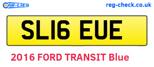 SL16EUE are the vehicle registration plates.