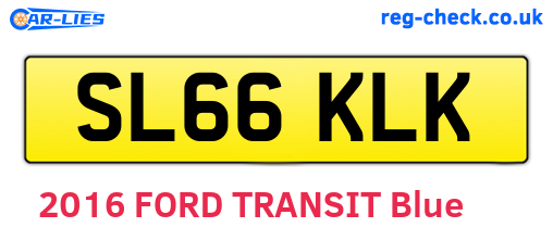 SL66KLK are the vehicle registration plates.