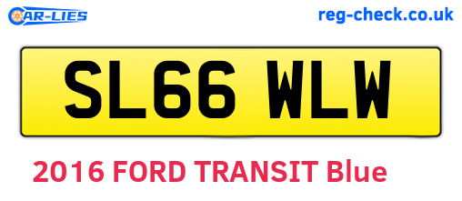 SL66WLW are the vehicle registration plates.