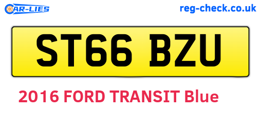 ST66BZU are the vehicle registration plates.