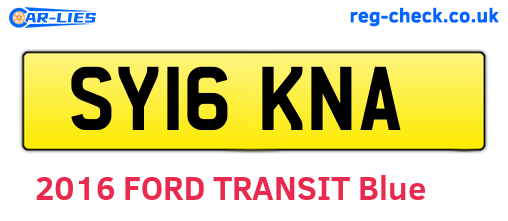 SY16KNA are the vehicle registration plates.