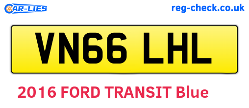 VN66LHL are the vehicle registration plates.