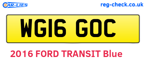 WG16GOC are the vehicle registration plates.