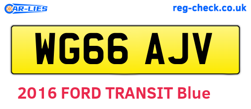 WG66AJV are the vehicle registration plates.