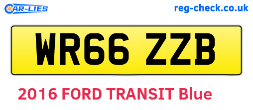 WR66ZZB are the vehicle registration plates.