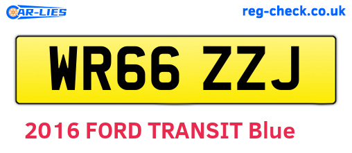 WR66ZZJ are the vehicle registration plates.