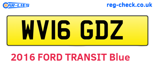 WV16GDZ are the vehicle registration plates.