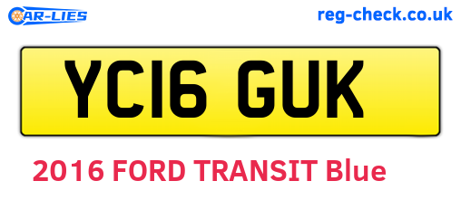 YC16GUK are the vehicle registration plates.