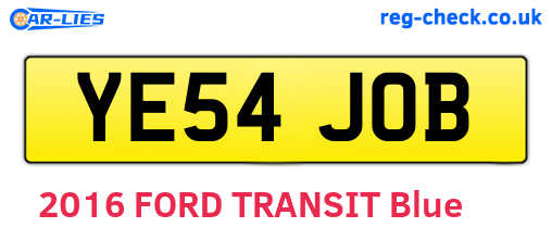 YE54JOB are the vehicle registration plates.