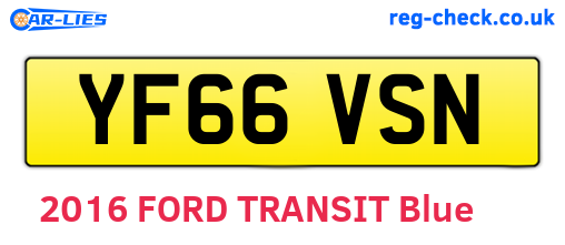 YF66VSN are the vehicle registration plates.