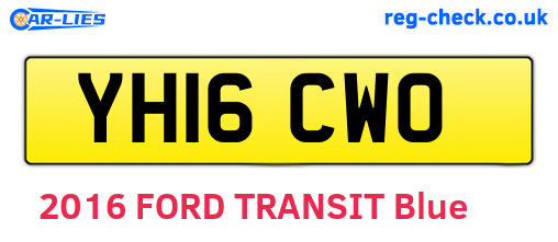 YH16CWO are the vehicle registration plates.