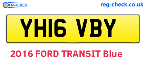 YH16VBY are the vehicle registration plates.