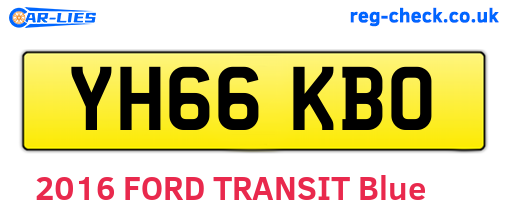 YH66KBO are the vehicle registration plates.