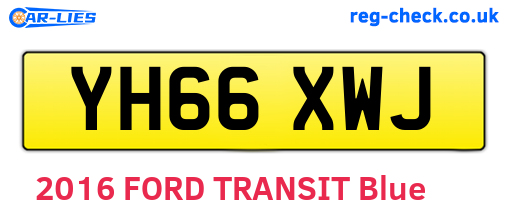 YH66XWJ are the vehicle registration plates.