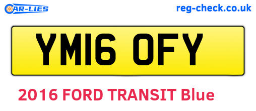 YM16OFY are the vehicle registration plates.