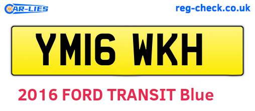 YM16WKH are the vehicle registration plates.