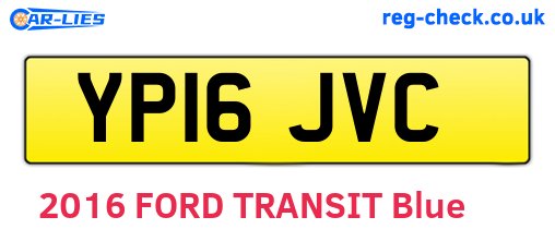 YP16JVC are the vehicle registration plates.